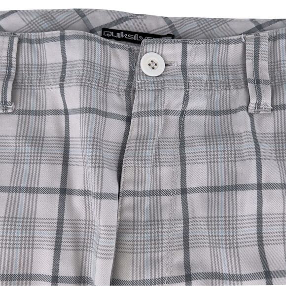 Quicksilver Estilo Plaid Shorts Chino Relaxed Grey Plaid Size 40 - Picture 4 of 15